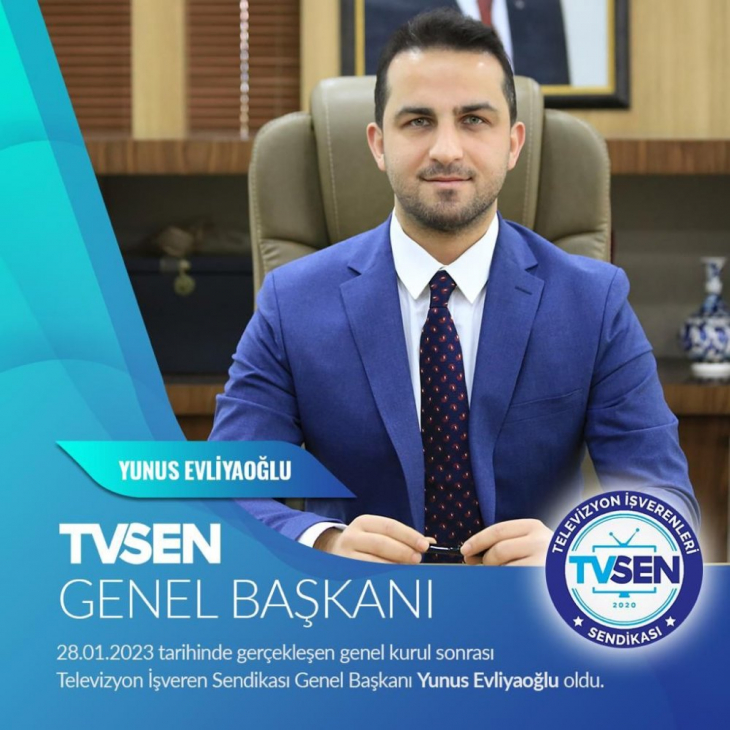 Yunus Evliyaoğlu TV SEN genel başkanlığına seçildi 