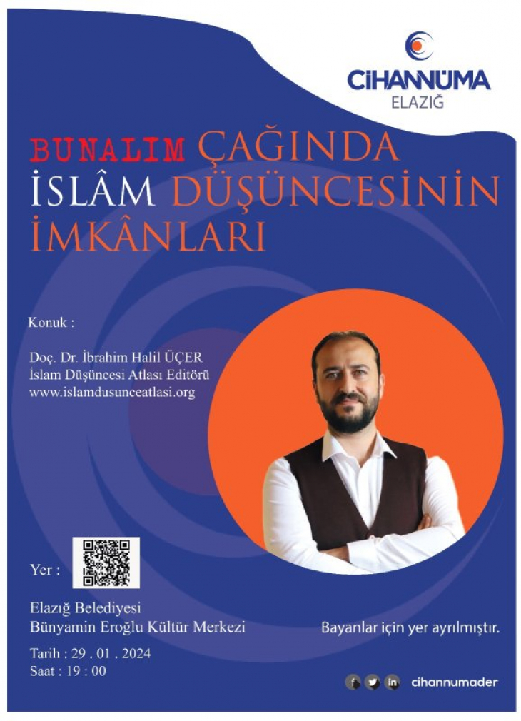 'Bunalım Çağında İslam Düşüncesinin İmkânları' konferansı gerçekleşecek